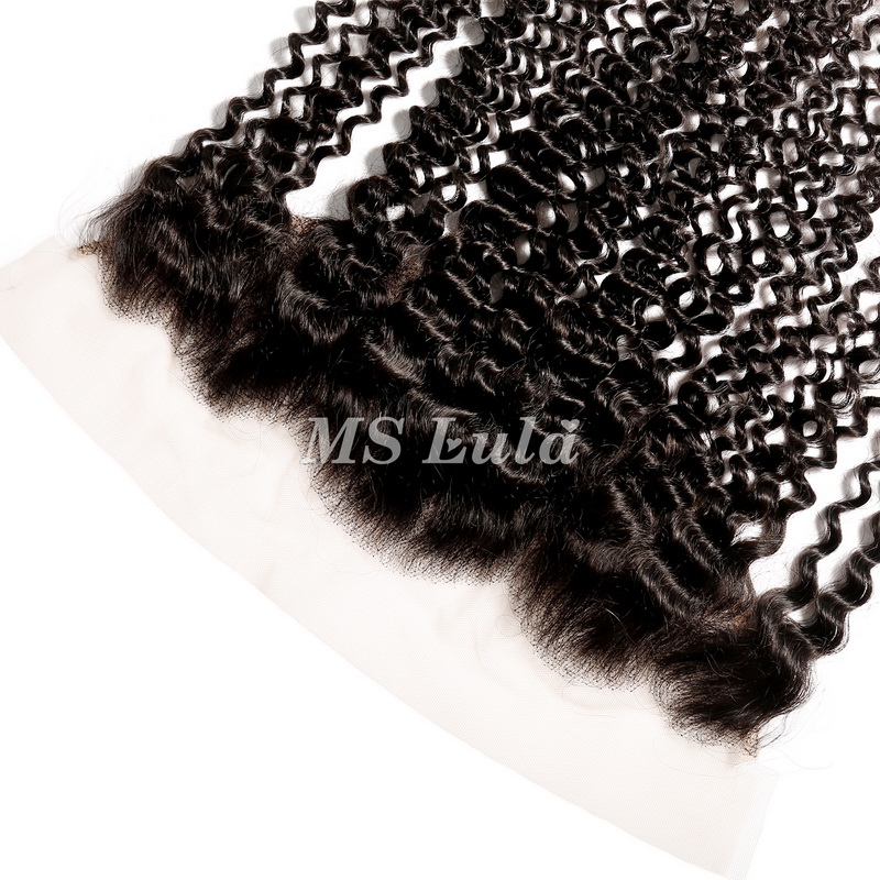 Virgin Human Hair Kinky Curly 13x4 13x6 Transparent Lace Frontal - 图片 5
